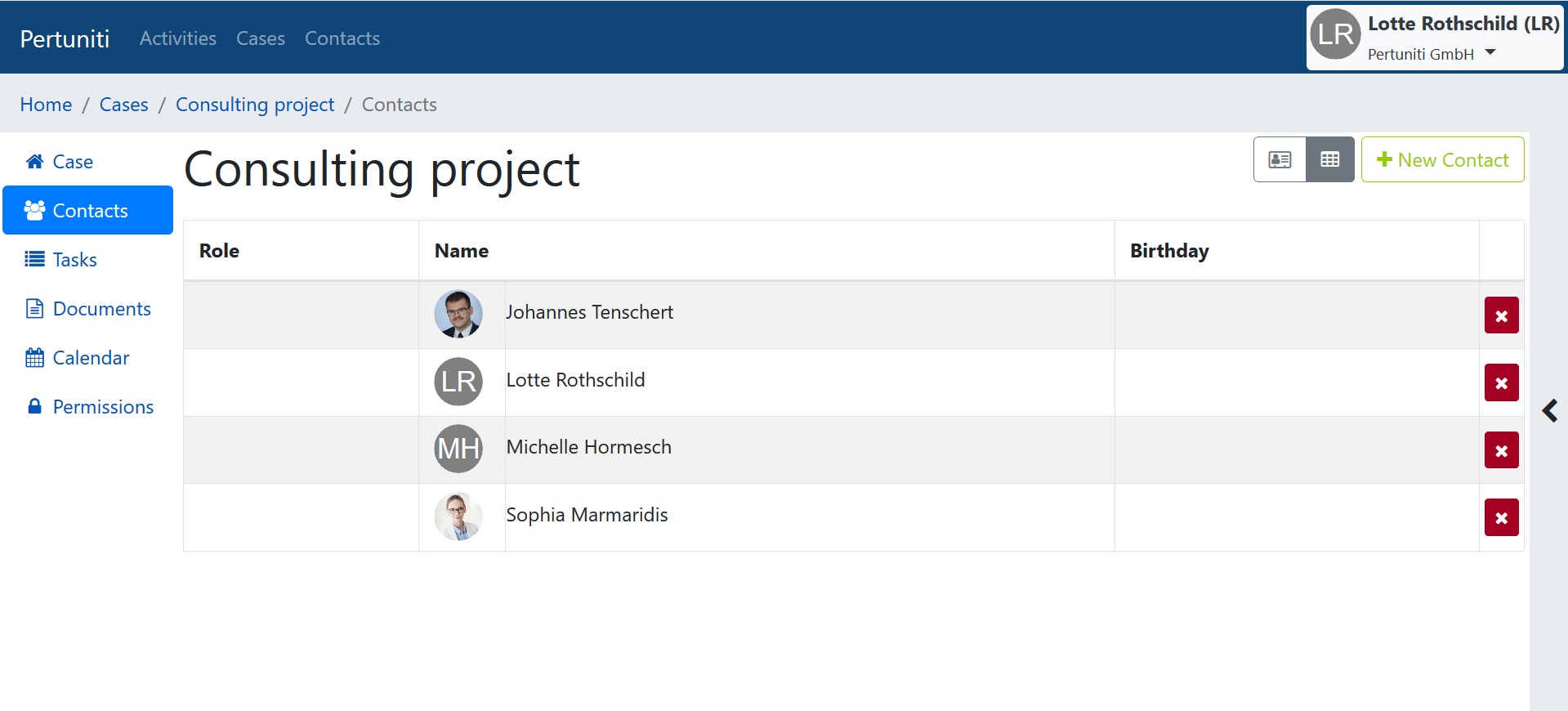 Manage your team and assign tasks to them during the course of your project.