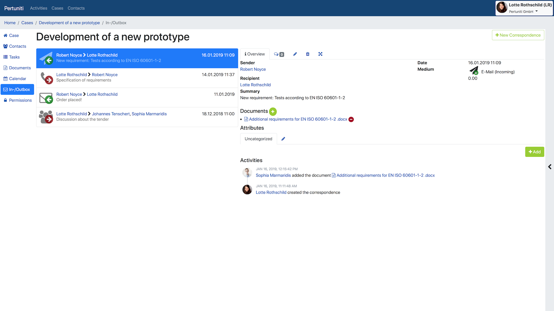 You need to somehow reconcile the conflicting requirements and interactions of your stakeholders? Organize your correspondence so that you can see at one glance what was discussed with whom and when.