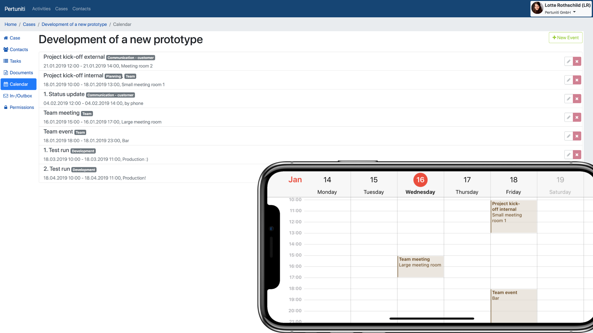 Are you traveling without a laptop and wondering what's next? Mobile, you always have your project calendar with you and stay on top of your work at all times.