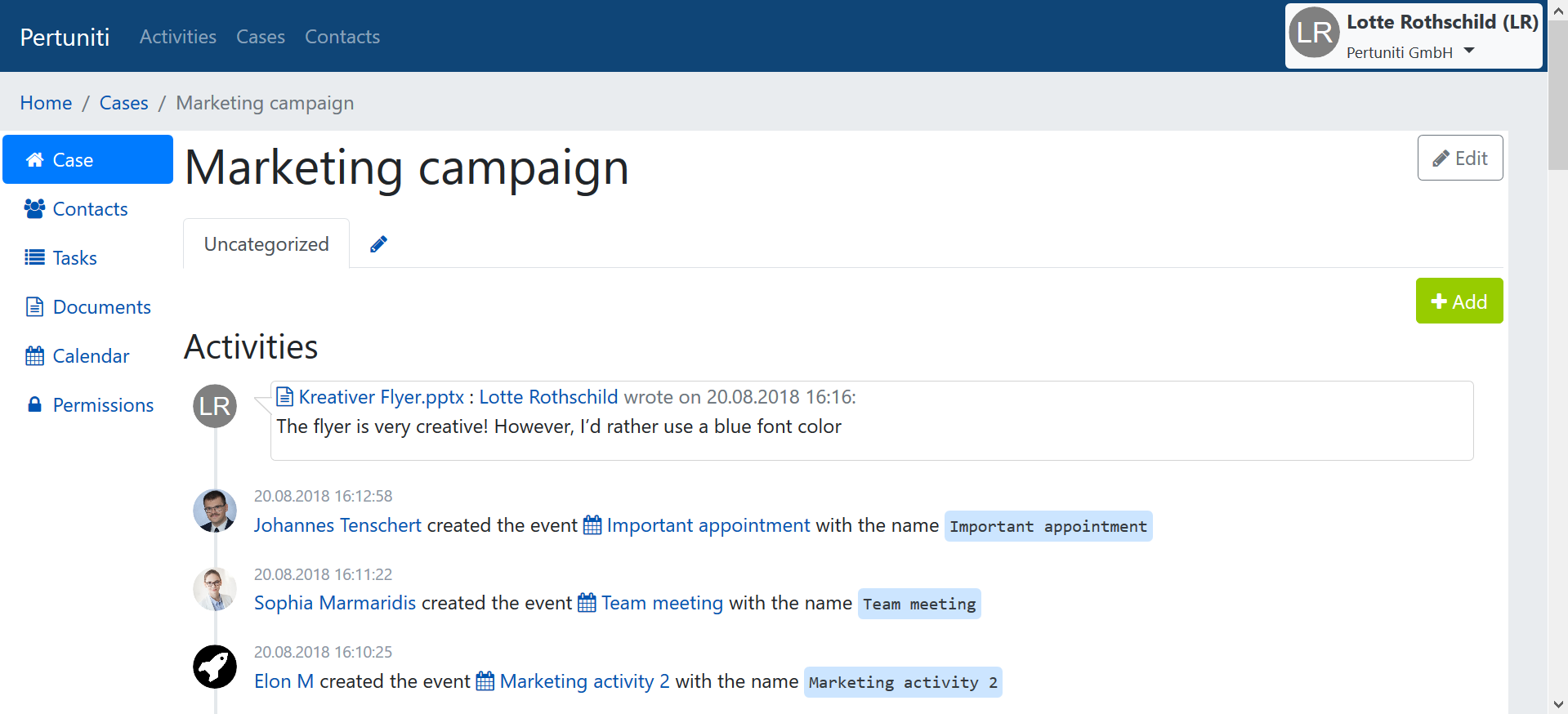 You want to know what your colleagues have been working on? You can comprehend changes and the progress of your campaign via the activity stream.