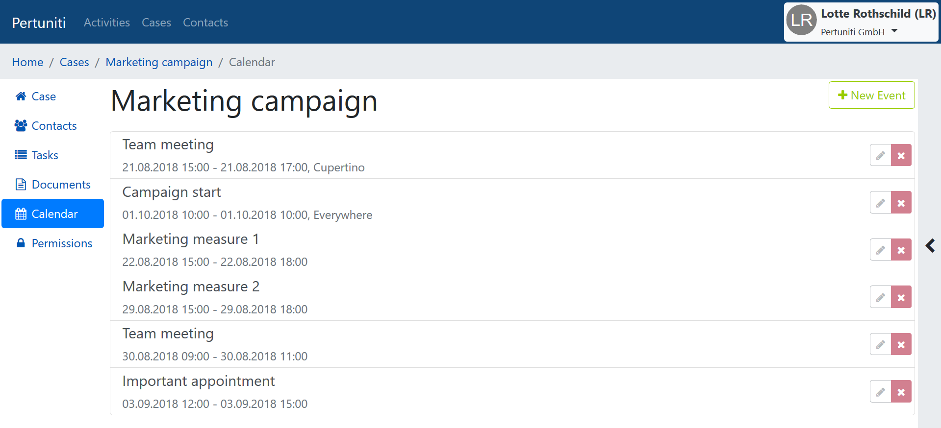 Enter important appointments and deadlines to your calendar, to make sure your campaign proceeds according to schedule.